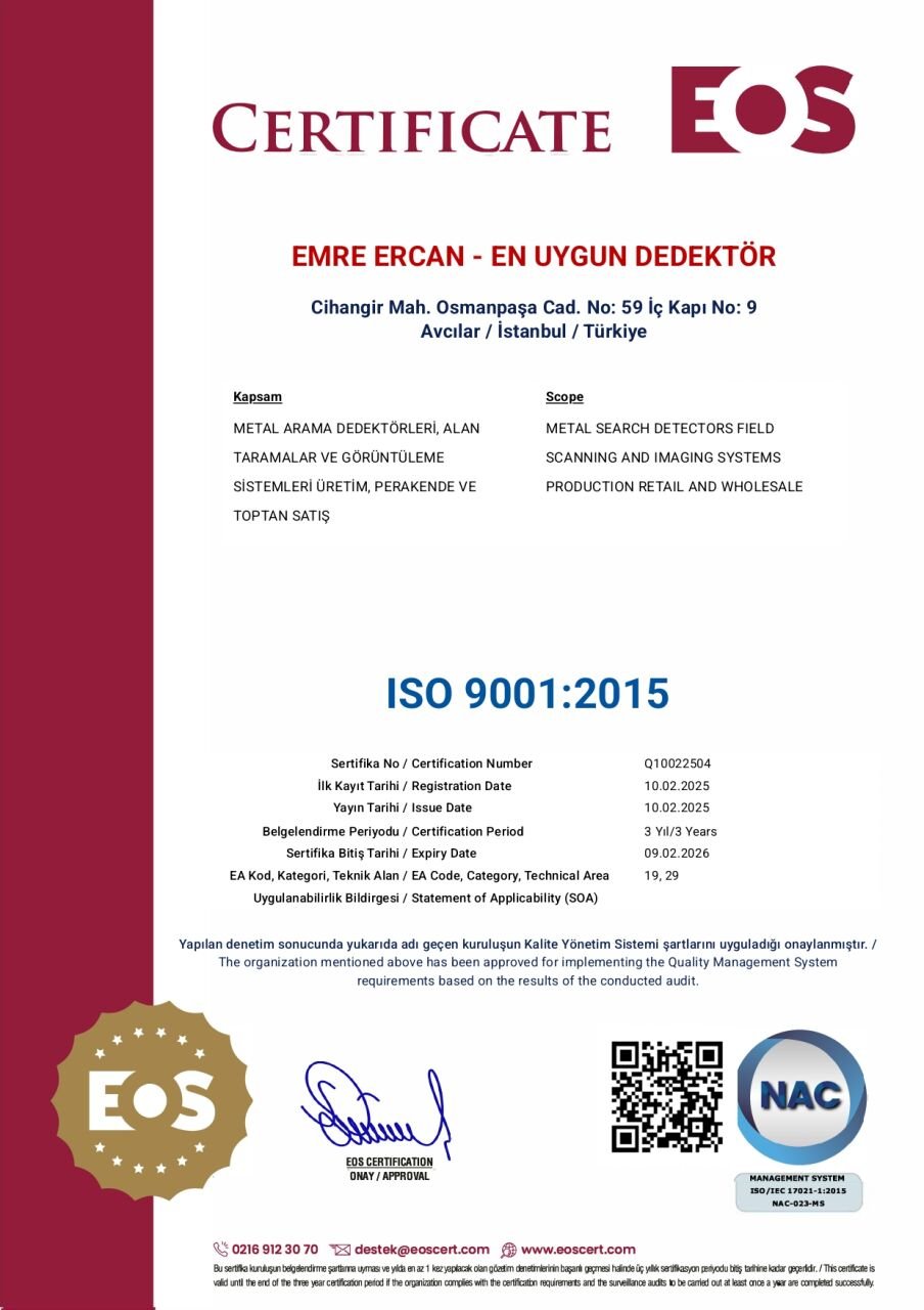 ISO 9001 KALİTE SERTİFİKASI